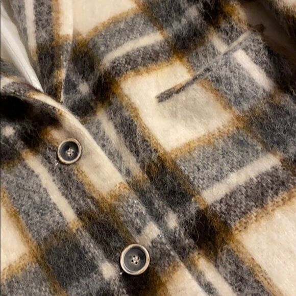 Beautiful la petite François Wool Blend Checkered Plaid Coat Size 38 Paris - Picture 11 of 16